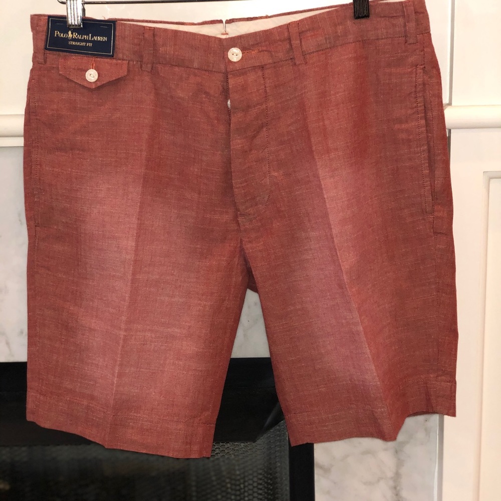 Polo by Ralph Lauren red chambray men’s shorts NWT